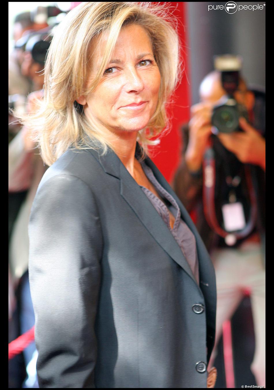 Claire Chazal le 29 août 2007 lors de la conférence de ...