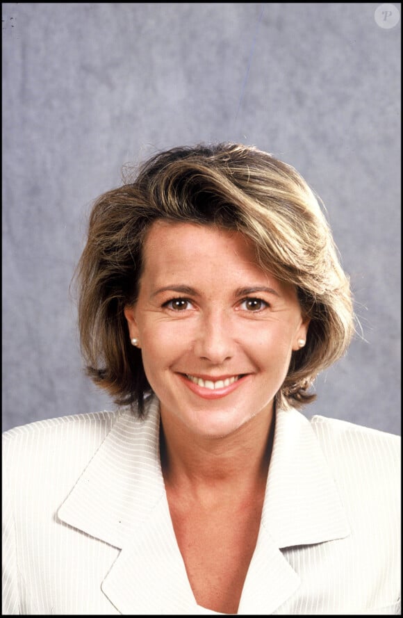 Claire Chazal en 1996 lors de la conférence de rentrée de TF1