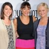 Aubrey Plaza,Rashida Jones et Amy Poehler lors de l'avant-première du film Our Idiot Brother à Hollywood le 16 août 2011