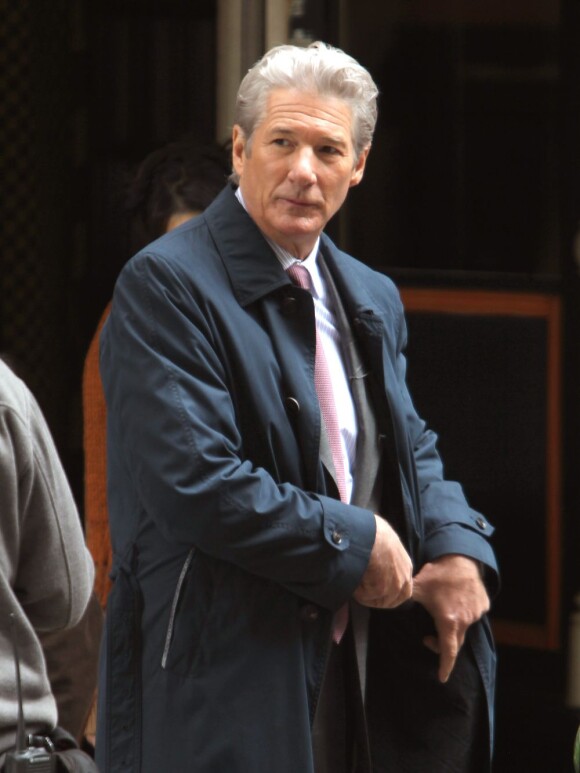 Richard Gere à New York, sur le tournage d'Arbitrage, en mai 2011.