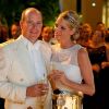 Albert de Monaco et sa femme Charlene lors de leur dîner de noces concocté par Alain Ducasse, le 2 juillet 2011