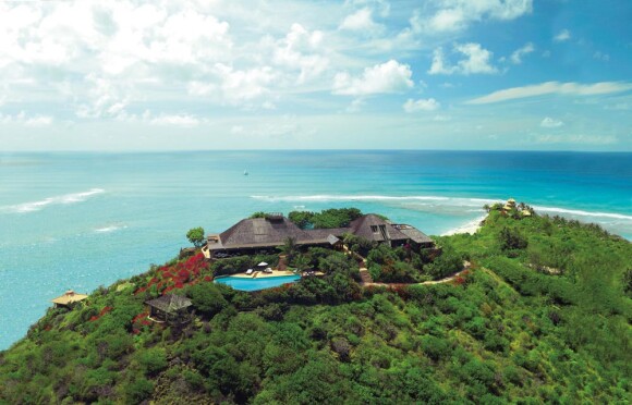 La propriété de Richard Branson sur l'île de Necker dans les Caraïbes.