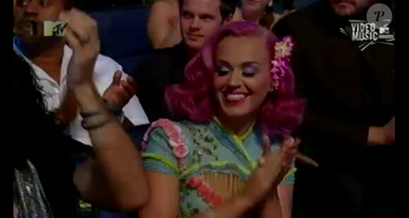 Katy Perry dans le public des MTV Video Music Awards 2011, dimanche 28 août 2011.