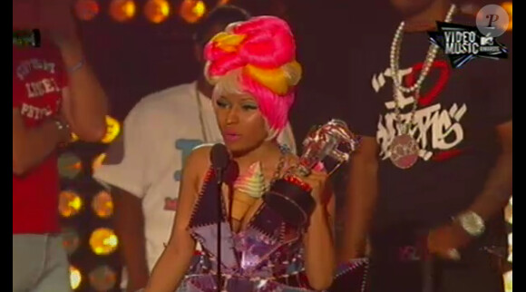 Nicki Minaj remporte le prix de la Best Hip Hop Video, lors des MTV Video Music Awards, dimanche 28 août 2011.