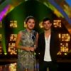 Selena Gomez et Taylor Lautner sur la scène des MTV Video Music Awards 2011, dimanche 28 août 2011.
