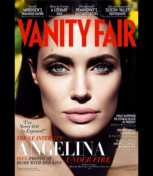 Angelina Jolie en couverture de Vanity Fair, édition du mois de septembre 2011