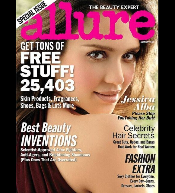 Août 2011 : l'actrice Jessica Alba réalise la couverture du magazine Allure.