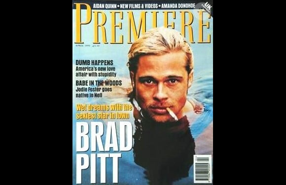 Brad Pitt, en couverture de l'édition britannique du magazine Premiere. Avril 1995.