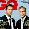 Les deux grands acteurs et amis Brad Pitt et George Clooney posent pour le magazine GQ. Décembre 2008.