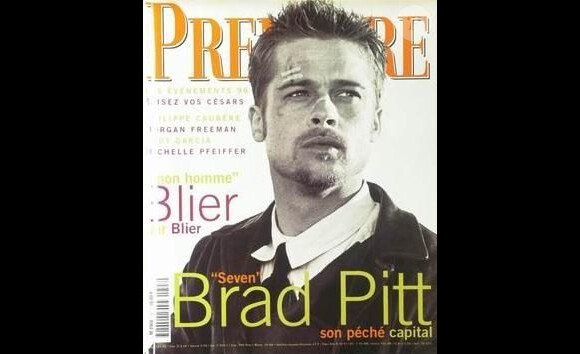 Février 1996 : un Brad Pitt amoché pose en couverture de l'édition française de Premiere.