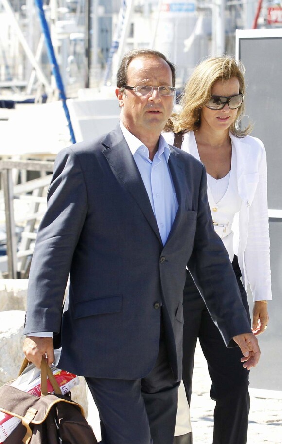François Hollande et Valérie Trierweiler, à La Rochelle, le 29 août 2010.