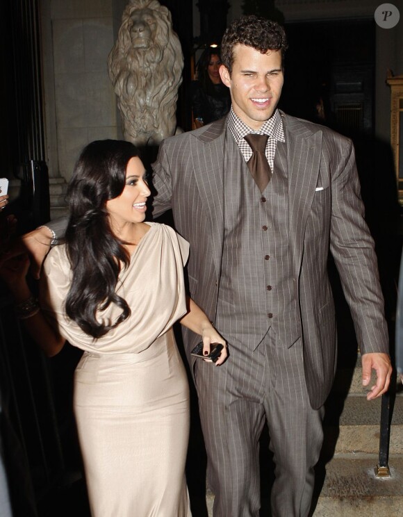 Kim Kardashian et son mari Kris Humphries arrivent au Southtern Hospitality, à New York le 31 août 2011