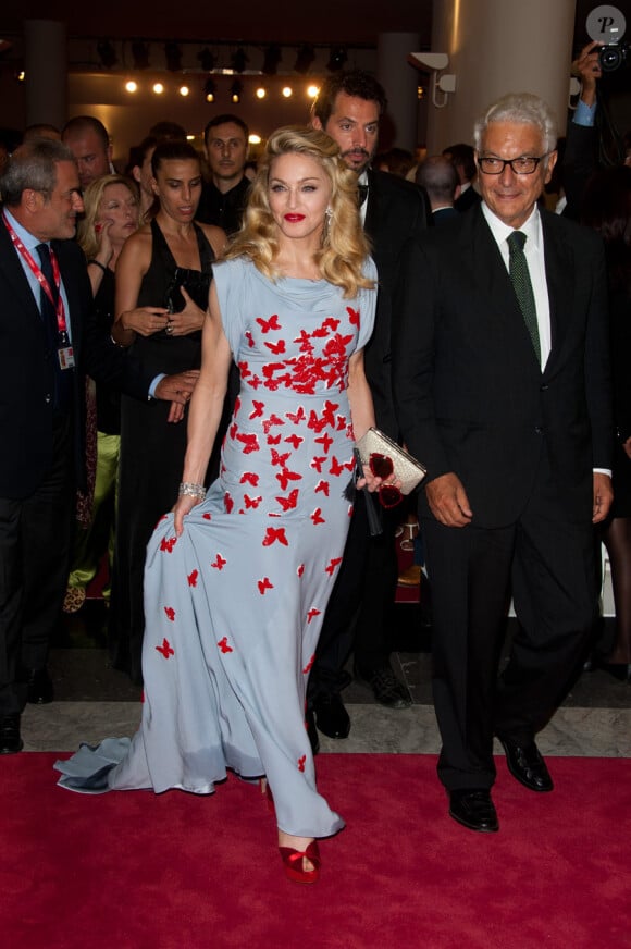 Madonna habillée par Vionnet lors de l'avant-première du film W.E. au festival de Venise le 1er septembre 2011