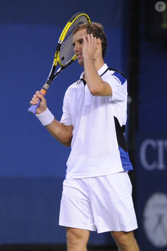 Richard Gasquet n'a rien pu faire au second tour de l'US Open face à la puissance du Croate Ivo Karlovic le 1er septembre 2011