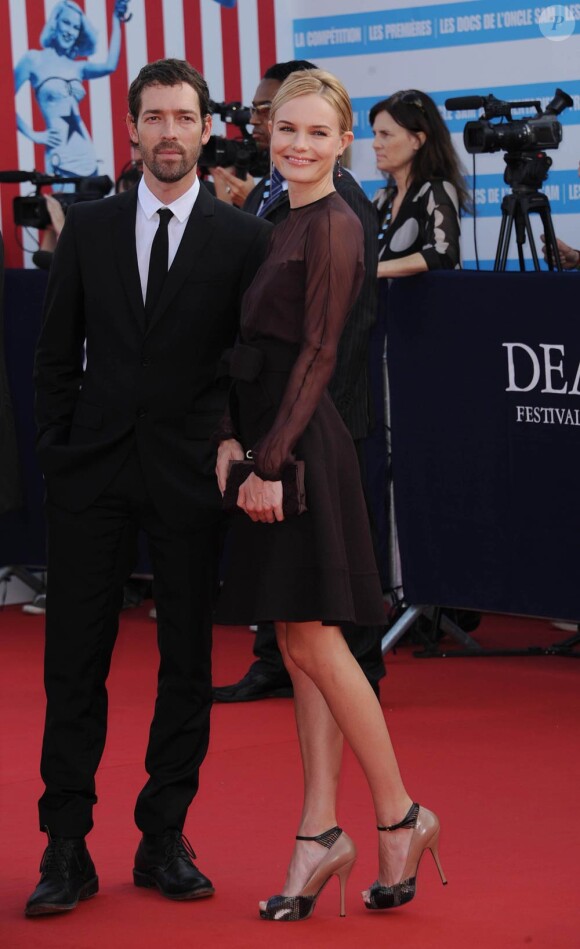Kate Bosworth officialise avec son chéri Michael Polish lors de la cérémonie d'ouverture du 37e festival du cinéma américain. Le 2 septembre 2011, à Deauville