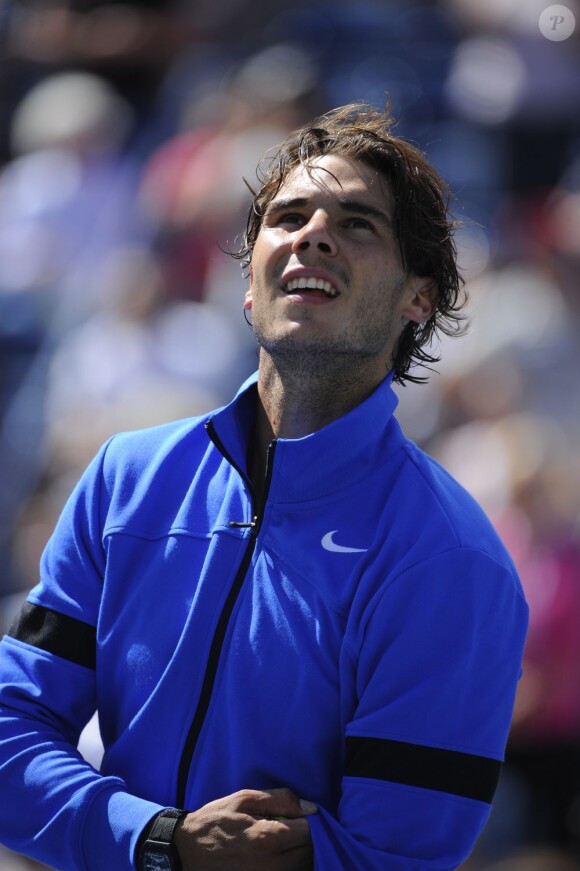 Rafael Nadal n'avait toujours pas perdu un set après sa victoire en 8ème de finale de l'US Open 2011, sous les yeux de sa compagne Xisca Perello