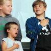 Gordon Ramsay, en compagnie des fils de David Beckham à Los Angeles, le 6 août 2011