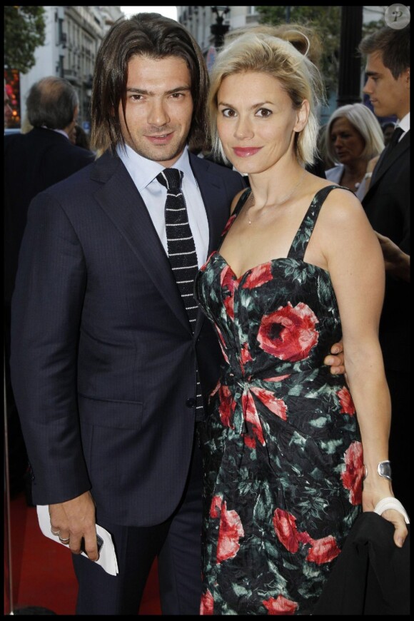 Gautier Capuçon et son épouse Delphine au gala de la Fondation Pompidou, à Paris. 13  septembre 2011