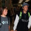 Les enfants de Pamela Anderson, Brandon et Dylan, à l'aéroport de Sao Paulo, le 28 juillet 2011.