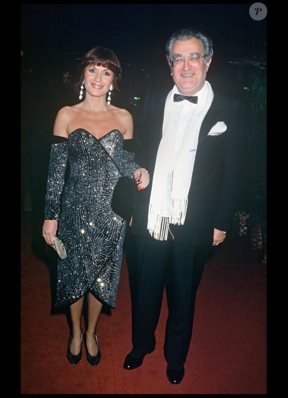Georges Fillioud et Danièle Evenou en 1985 lors de la soirée des 7 d'or