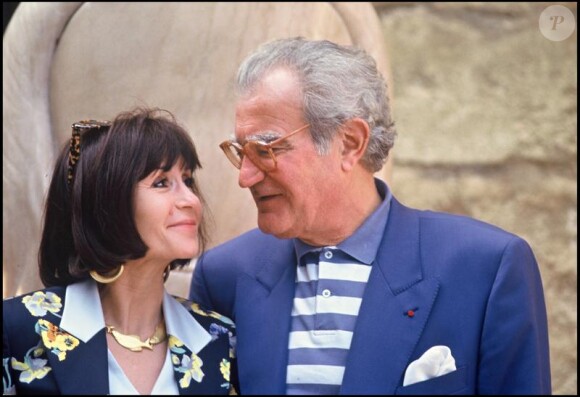 Georges Fillioud et Danièle Evenou fêtant leur dix ans de rencontre à Saint-Paul-de-Vence en 1993