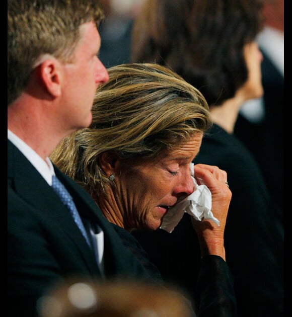 Kara Kennedy, lors des obsèques de son père, le sénateur Ted Kennedy en août 2009 à Boston