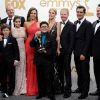 Toute l'équipe de Modern Family lors des 63ème Emmy Awards, à Los Angeles, le 18 septembre 2011