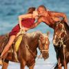 Christian Audigier et sa compagne Nathalie Sorensen à Mexico le 16 septembre 2011