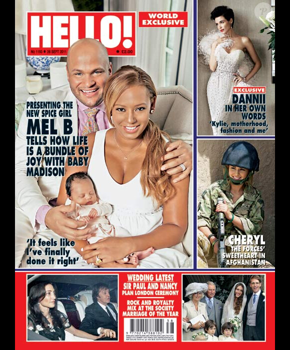 Mel B, son mari Stephen Belafonte et leur fille Madison en couverture de HELLO