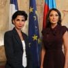 Rachida Dati et Mehriban Aliyeva lors de la conférence de haut niveau sur le thème : L'Azerbaïdjan : un partenaire stratégique pour la sécurité énergétique en Europe. Le 16 septembre, au bureau du Parlement Européen à Paris