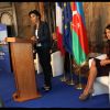 Rachida Dati et Mehriban Aliyeva lors de la conférence de haut niveau sur le thème : L'Azerbaïdjan : un partenaire stratégique pour la sécurité énergétique en Europe. Le 16 septembre, au bureau du Parlement Européen à Paris