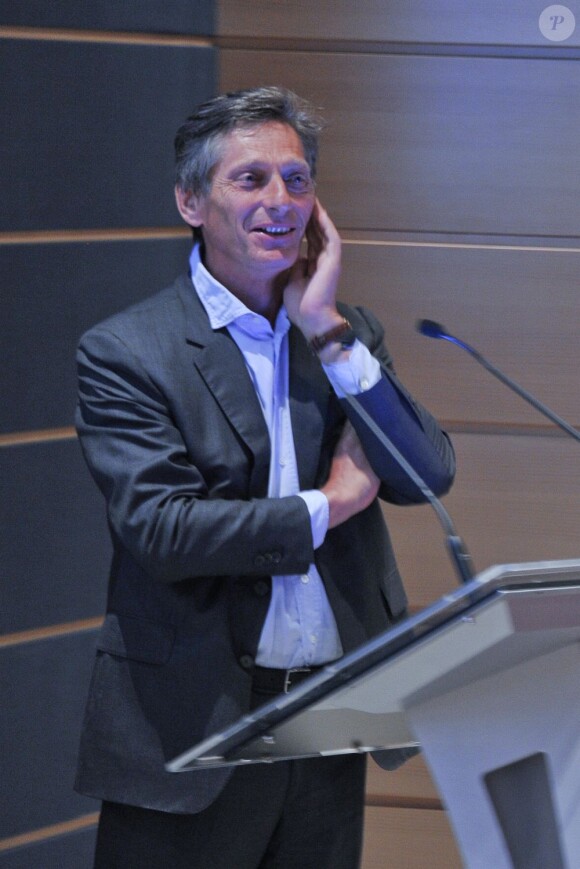 Nicolas de Tavernost pendant la conférence de rentrée de M6 et W9 à Neuilly le 1 septembre 2011