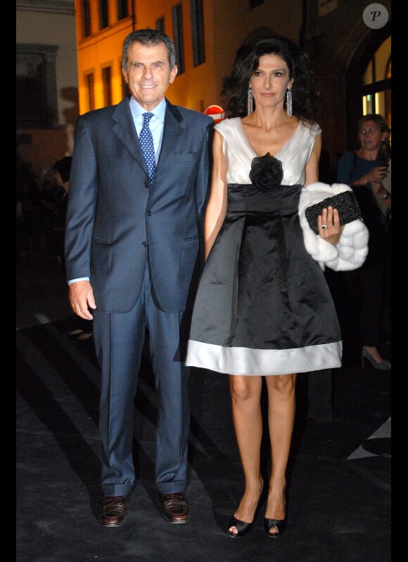 Ferruccio et Ilaria Ferragamo à l'ouverture du musée Gucci à Florence en Italie le 26 septembre 2011