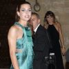 Charlotte Casiraghi est splendide dans sa robe verte à franges lors de la soirée d'ouverture du musée Gucci à Florence en Italie le 26 septembre 2011