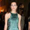 Charlotte Casiraghi est splendide dans sa robe verte à franges lors de la soirée d'ouverture du musée Gucci à Florence en Italie le 26 septembre 2011