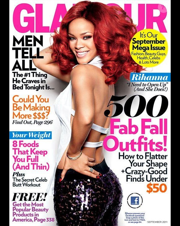 La chanteuse Rihanna se fait Glamour pour le numéro de septembre 2011 du magazine.