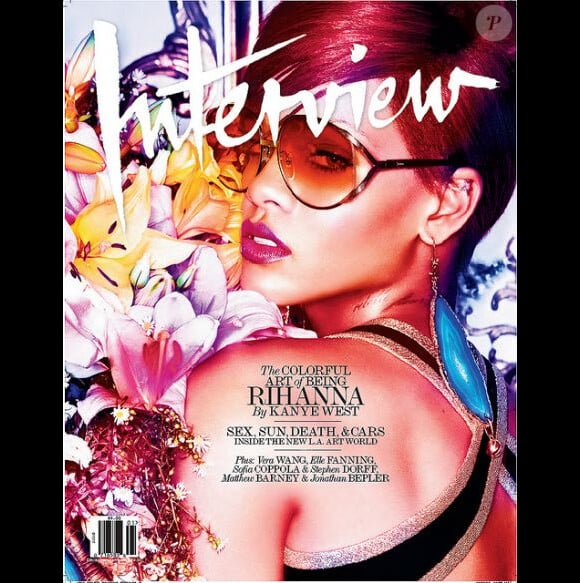 C'est sous l'oeil avisé du rappeur Kanye West que Rihanna pose en couverture du magazine Interview. Janvier 2011.