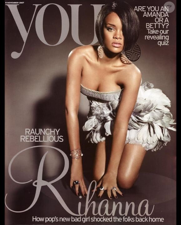 Rihanna, en Une du magazine britannique You. Novembre 2007.