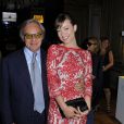 Olivia Wilde et Diego Della Valle à l'occasion de la soirée Tod's, pour le lancement de la collection Signature. Ambassade d'Italie à Paris, le 2 octobre 2011