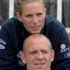 Zara Phillips et Mike Tindall le 7 août 2011 à Stroud en Angleterre