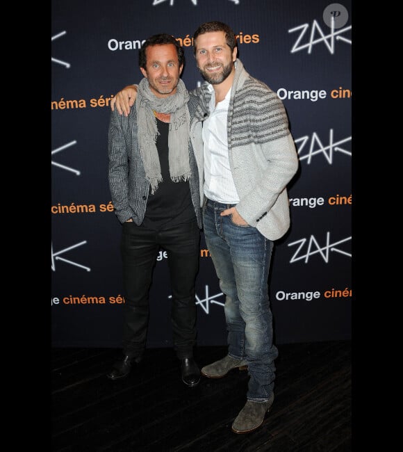Fabrice Laffont et Arthur Benzaquen lors de l'avant-première de la série ZAK à Paris le 12 octobre 2011