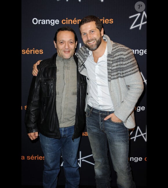 Arsène Mosca et Arthur Benzaquen lors de l'avant-première de la série ZAK à Paris le 12 octobre 2011