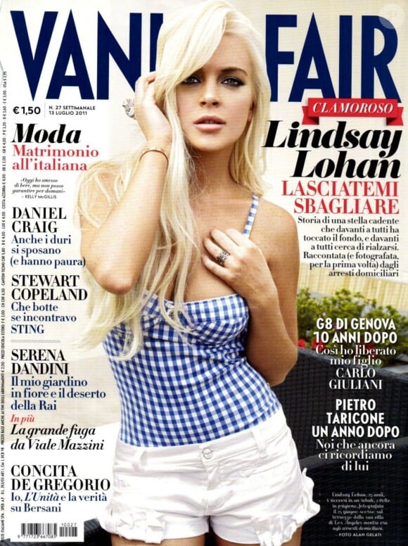 Lindsay Lohan met l'Italie à ses pieds avec sa couverture glamour du Vanity Fair. Juillet 2011.