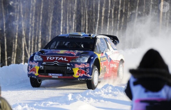 Sébastien Ogier le 12 février 2011 lors du rallye de Suède