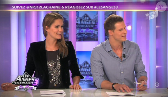 Jeny Priez et Matthieu Delormeau sur le plateau des Anges de la télé-réalité - Le Mag le lundi 17 octobre 2011 sur NRJ 12