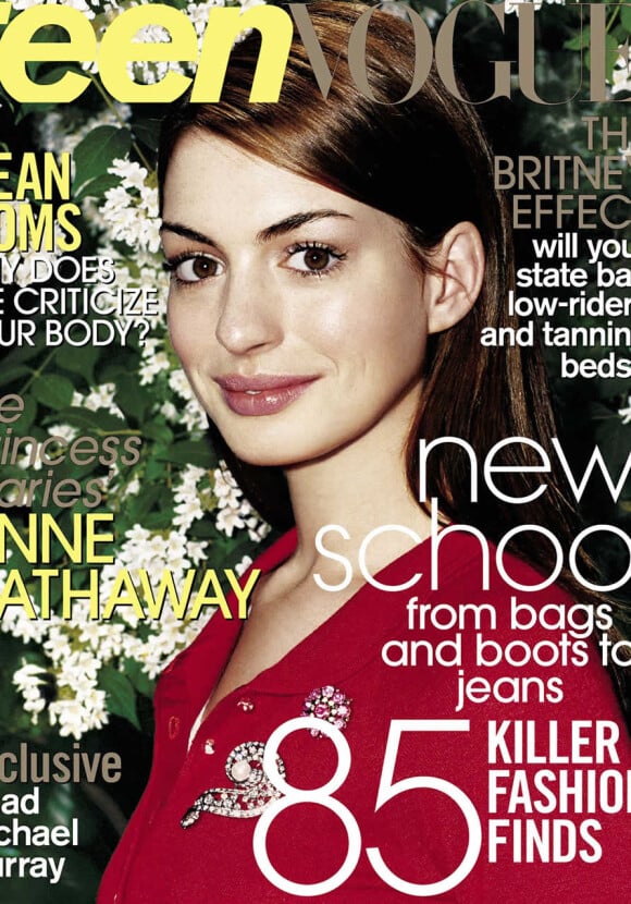 L'actrice Anne Hathaway, en couverture du magazine Teen Vogue d'août 2004.