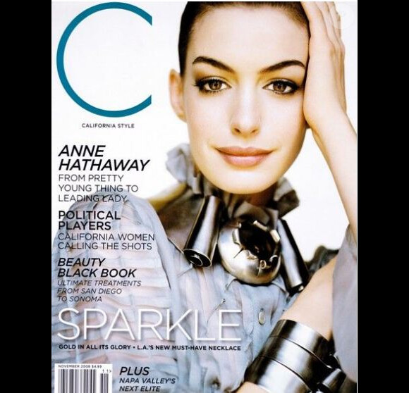 Anne Hathaway, en couverture de California Style. Novembre 2008.