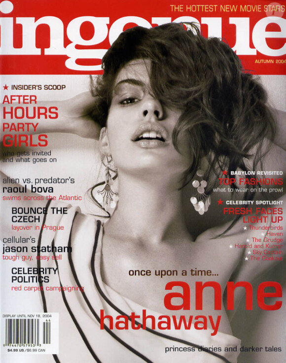 La princesse Anne Hathaway, en Une du magazine Ingenue. Automne 2004.