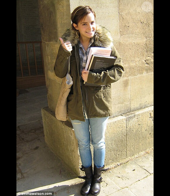 Emma Watson pour son premier jour à Oxford