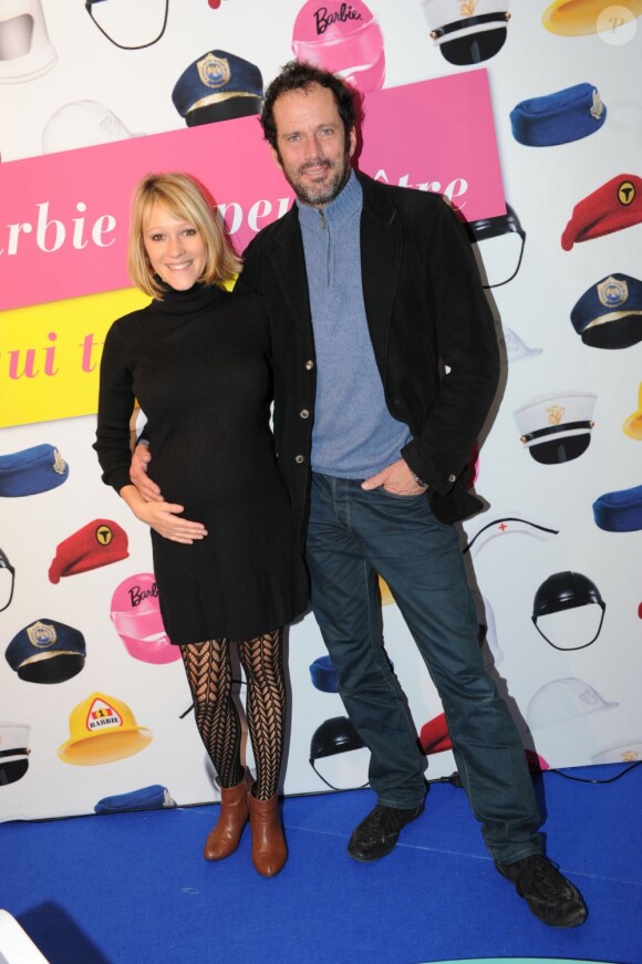 Christian Vadim et son épouse Julia à l'inauguration de l'Atelier Barbie à l'Espace Basfroi le mercredi 19 octobre à Paris